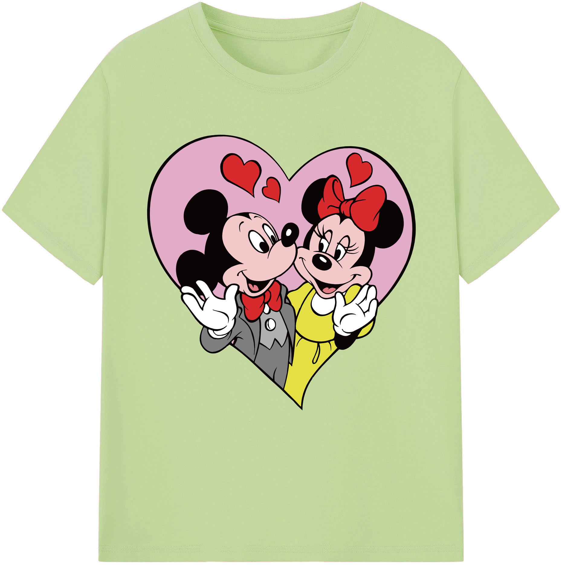 （画像用） ミッキーマウス Mickey Mouse 綿100％半袖Tシャツ（フロントプリント）